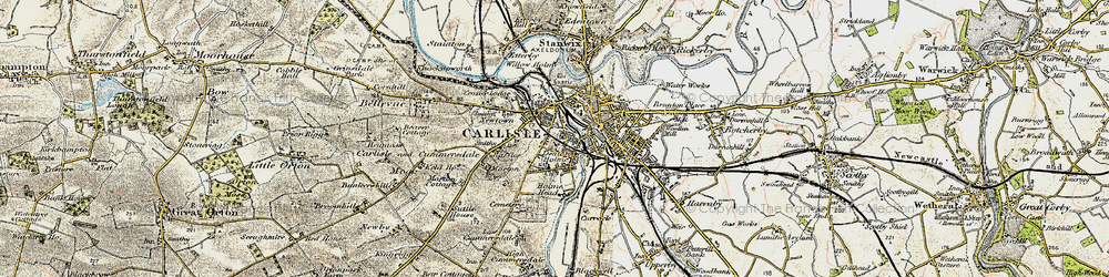 Old map of Carlisle in 1901-1904