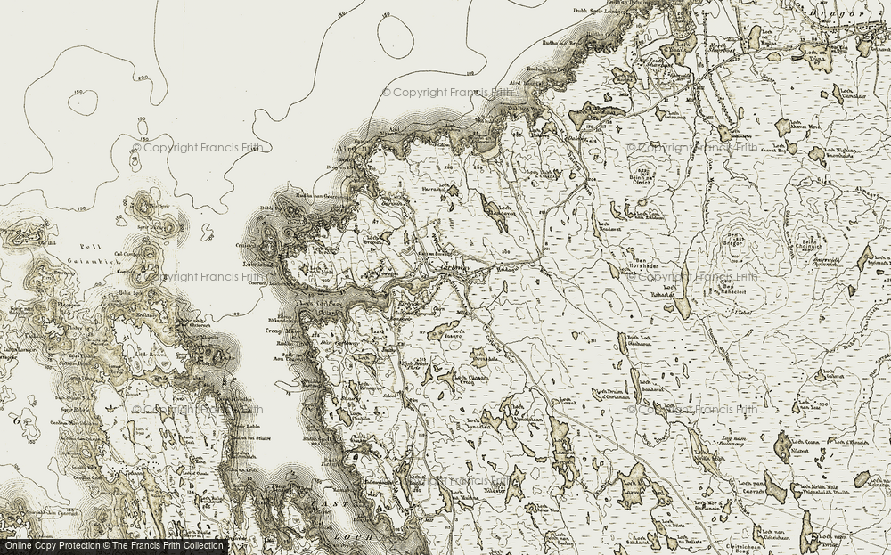 Old Map of Carloway, 1911 in 1911