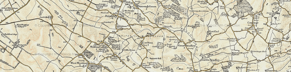Old map of Carlton in 1899-1901