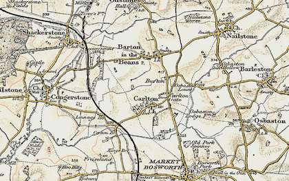 Old map of Carlton in 1901-1903