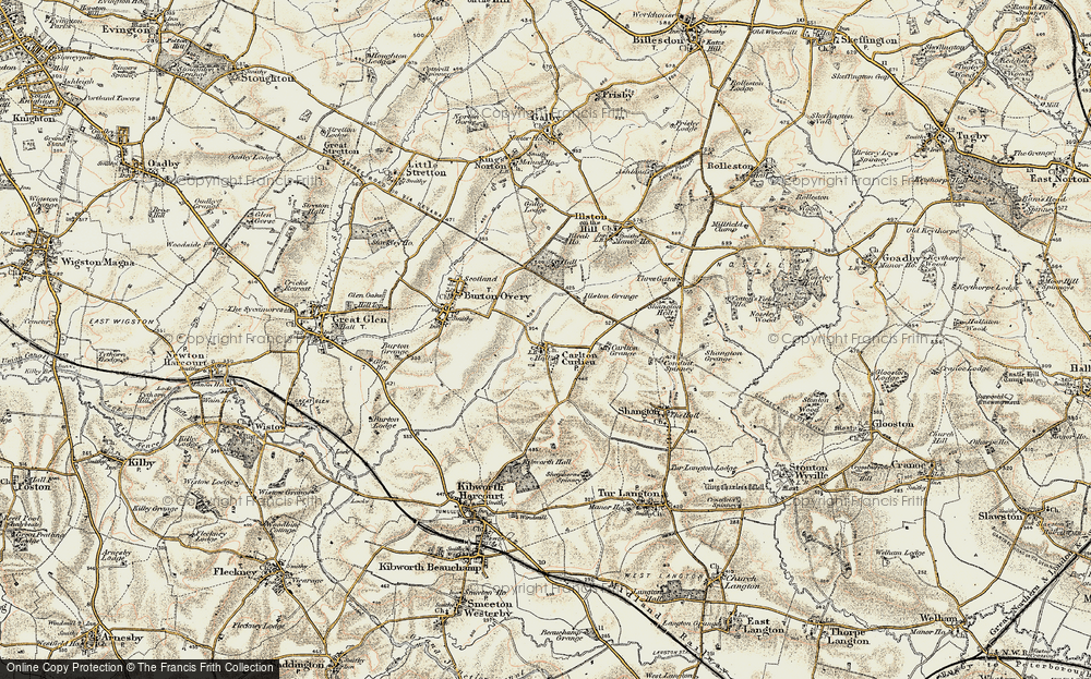 Old Map of Carlton Curlieu, 1901-1903 in 1901-1903