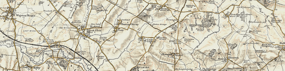 Old map of Carlton Curlieu in 1901-1903