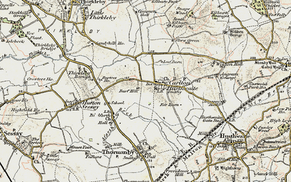 Old map of Husthwaite in 1903-1904