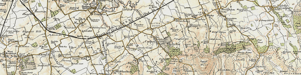 Old map of Thwaites Ho in 1903-1904