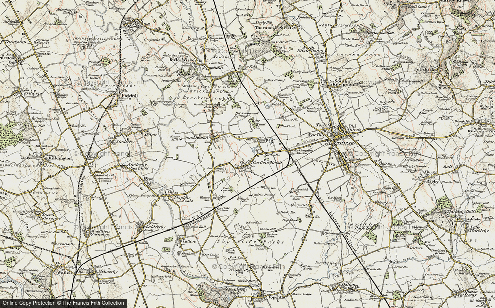 Old Map of Historic Map covering Busby Stoop in 1903-1904