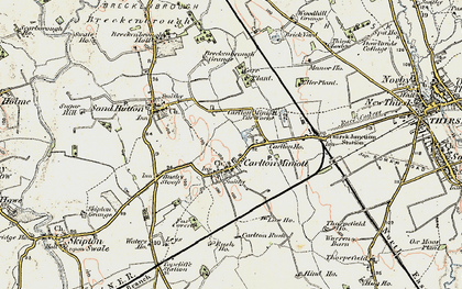Old map of Carlton Miniott in 1903-1904