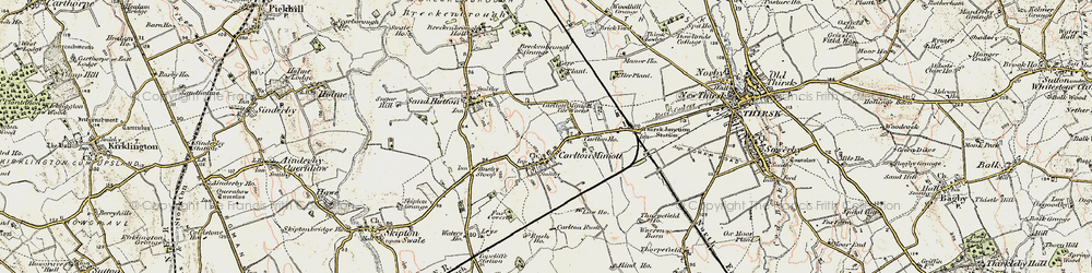 Old map of Carlton Miniott in 1903-1904