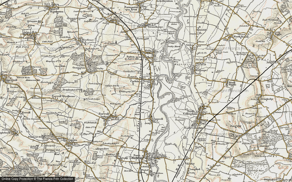 Old Map of Carlton-on-Trent, 1902-1903 in 1902-1903