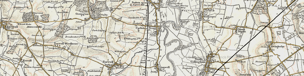 Old map of Carlton-on-Trent in 1902-1903