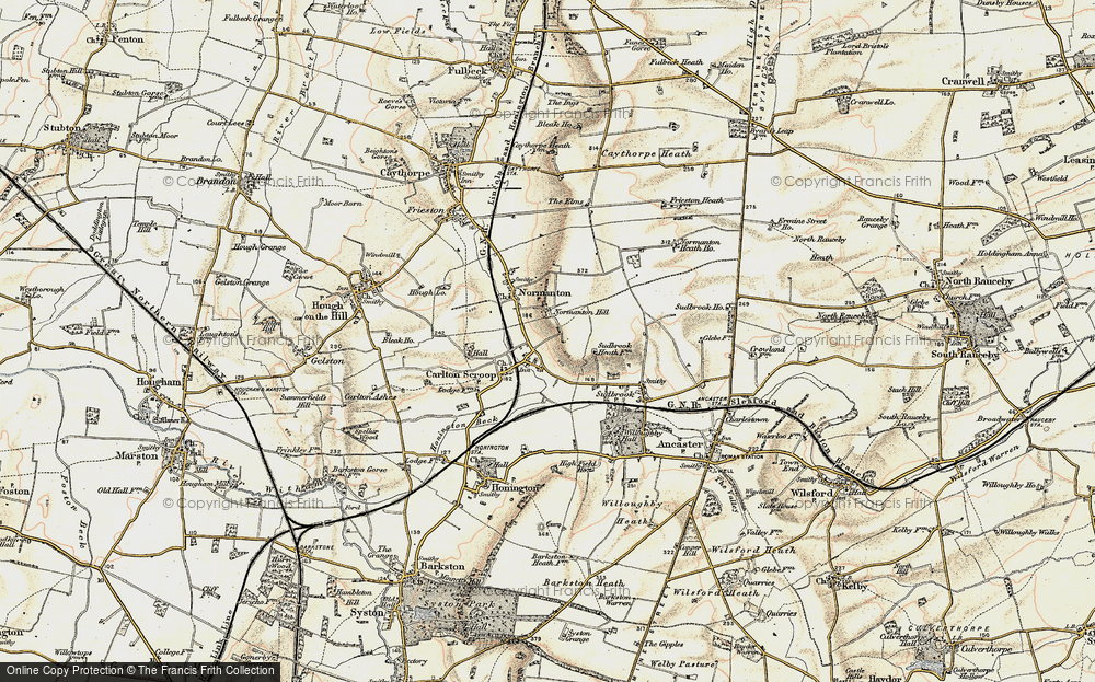 Old Map of Carlton Scroop, 1902-1903 in 1902-1903
