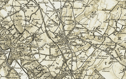 Old map of Carluke in 1904-1905