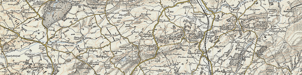 Old map of Carmel in 1900-1901