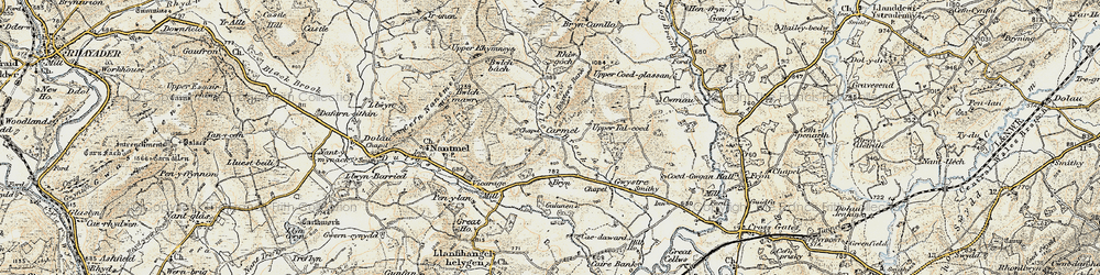 Old map of Bryn-Camlo in 1901-1903
