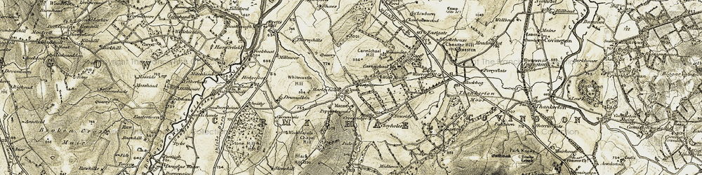Old map of Carmichael in 1904-1905