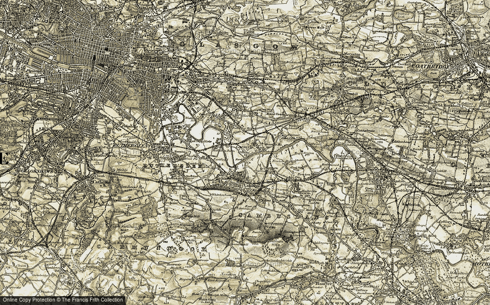 Old Map of Carmyle, 1904-1905 in 1904-1905