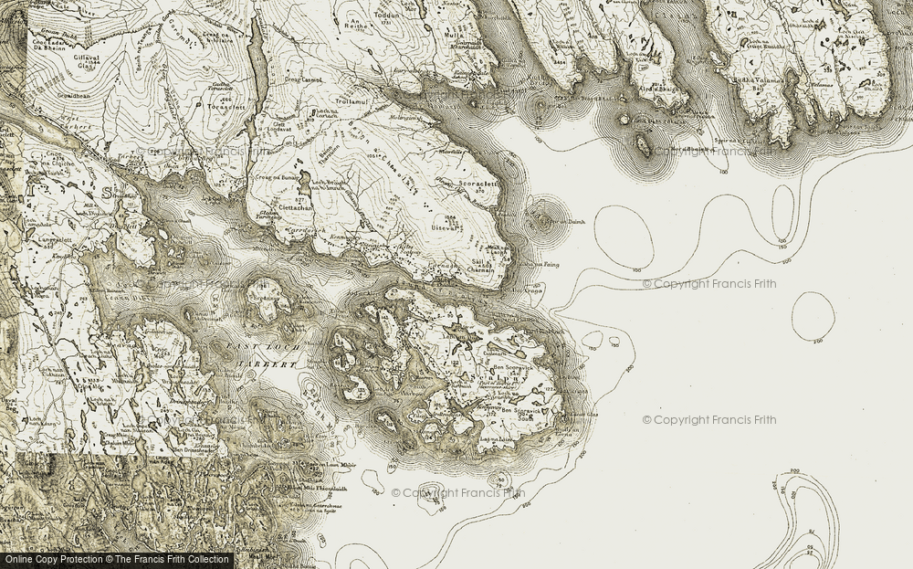 Old Map of Carnach, 1908-1911 in 1908-1911