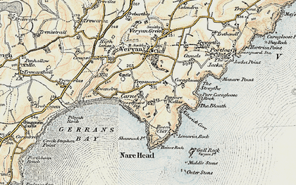 Old map of Lemoria Rock in 1900