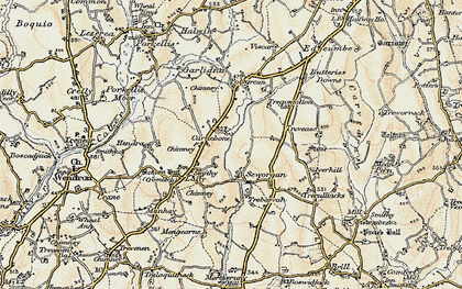 Old map of Carnebone in 1900