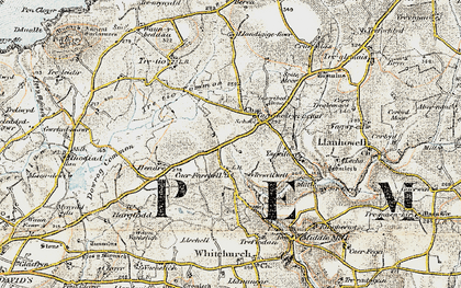 Old map of Carnhedryn Uchaf in 0-1912