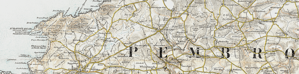 Old map of Carnhedryn Uchaf in 0-1912