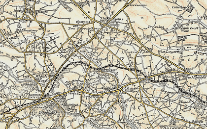 Old map of Carnhot in 1900