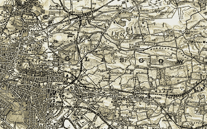 Old map of Carntyne in 1904-1905