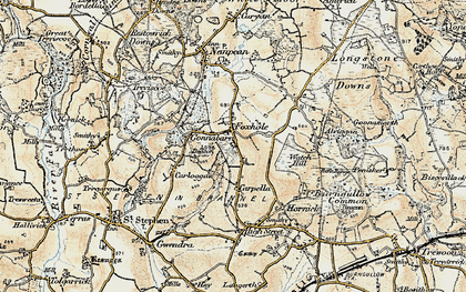 Old map of Carpalla in 1900