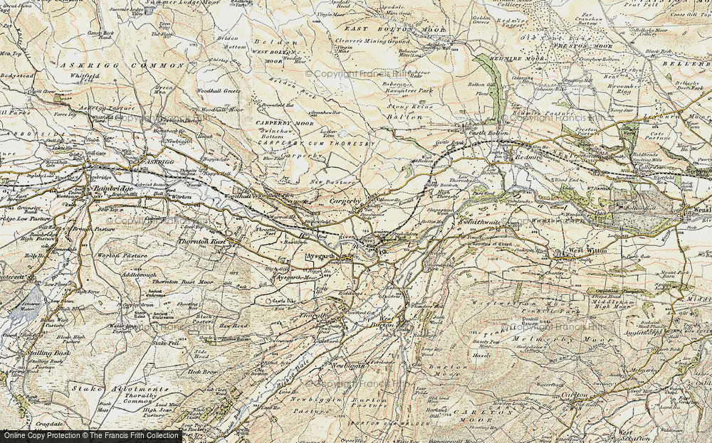 Old Map of Carperby, 1903-1904 in 1903-1904
