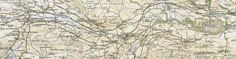 Old map of Carperby in 1903-1904