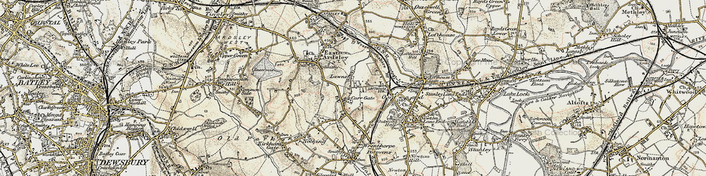 Old map of Carr Gate in 1903