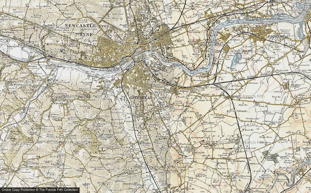 Old Map of Carr Hill, 1901-1904 in 1901-1904
