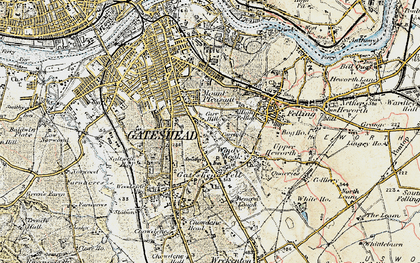 Old map of Carr Hill in 1901-1904