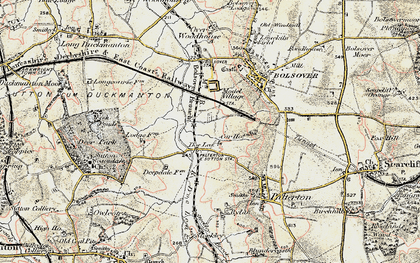 Old map of Carr Vale in 1902-1903