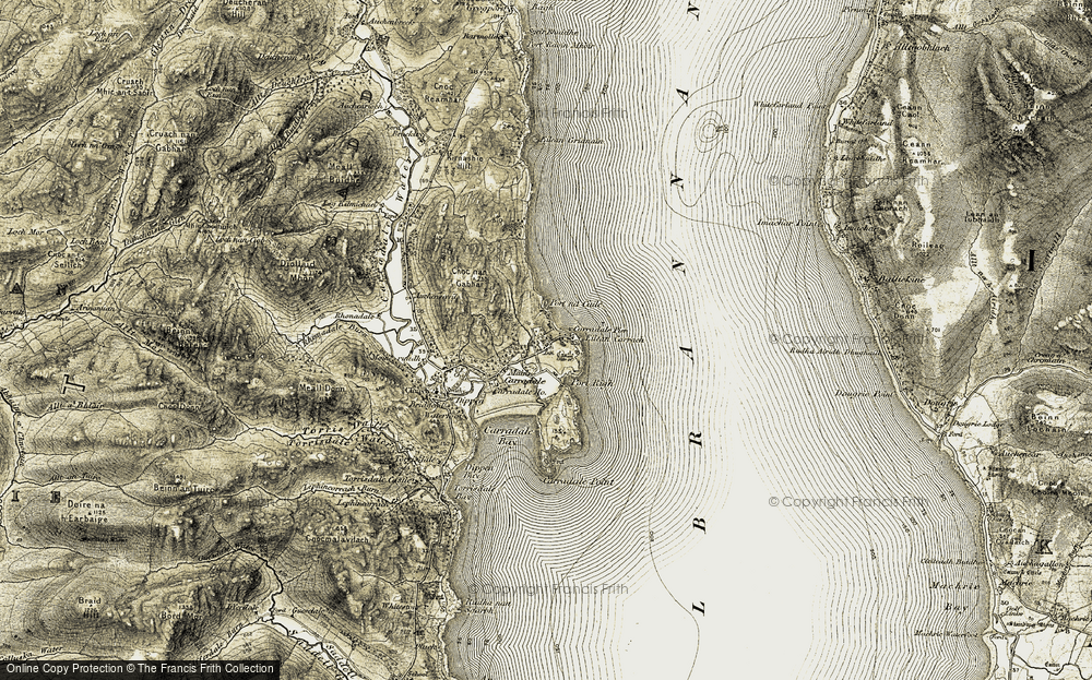 Old Map of Carradale, 1905-1906 in 1905-1906