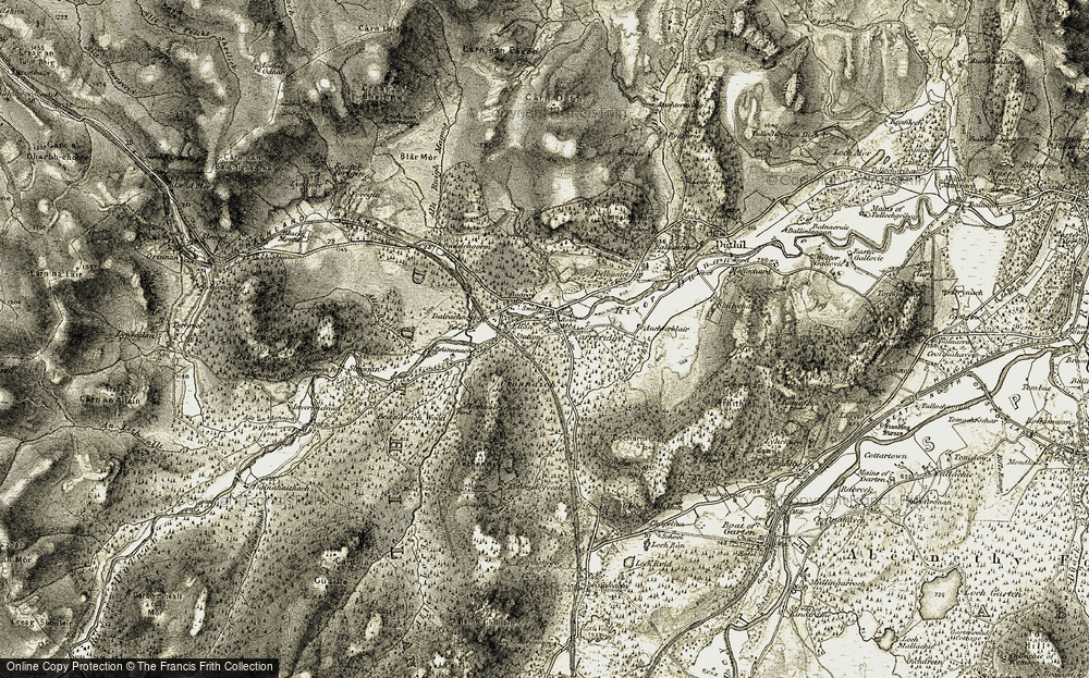 Old Map of Carrbridge, 1908-1911 in 1908-1911