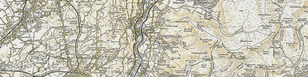 Old map of Carrbrook in 1903