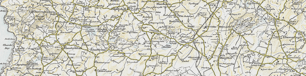 Old map of Carreglefn in 1903-1910