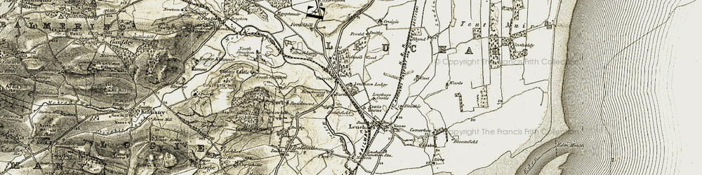 Old map of Carrick in 1906-1908