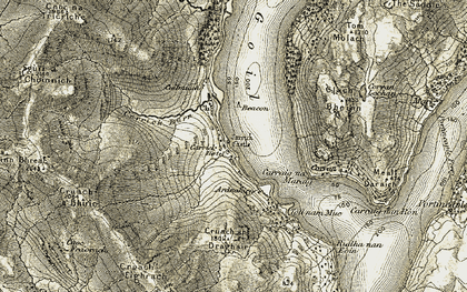 Old map of Bealach an t- Sionnaich in 1905-1907