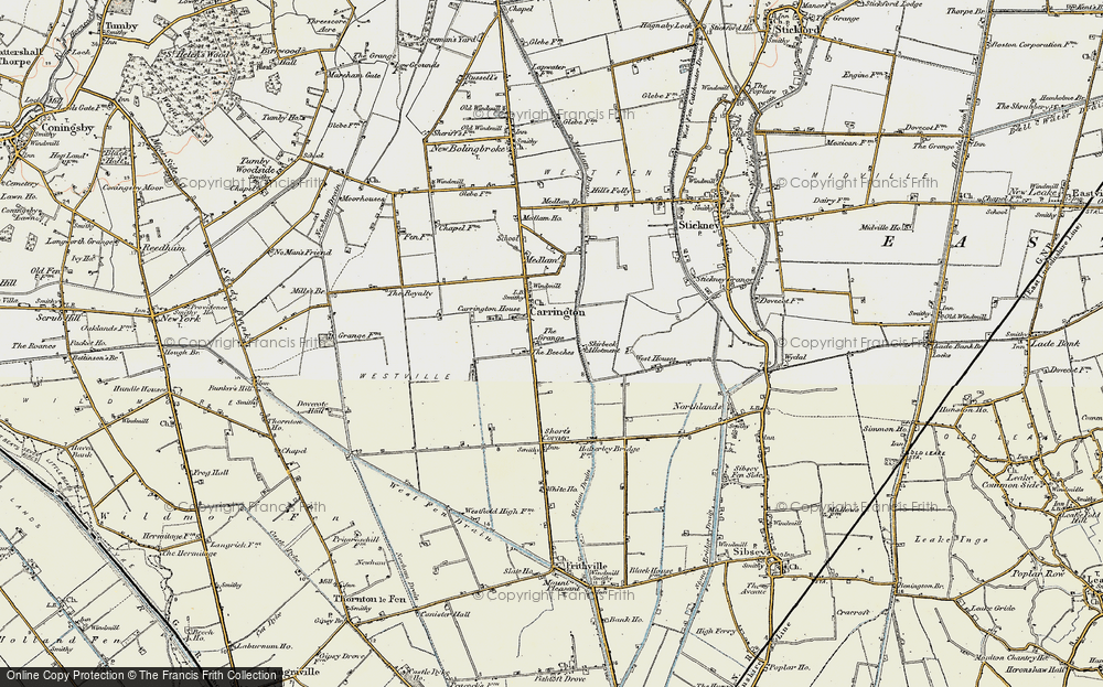 Old Map of Carrington, 1901-1903 in 1901-1903