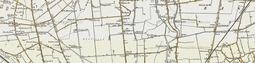 Old map of Carrington in 1901-1903
