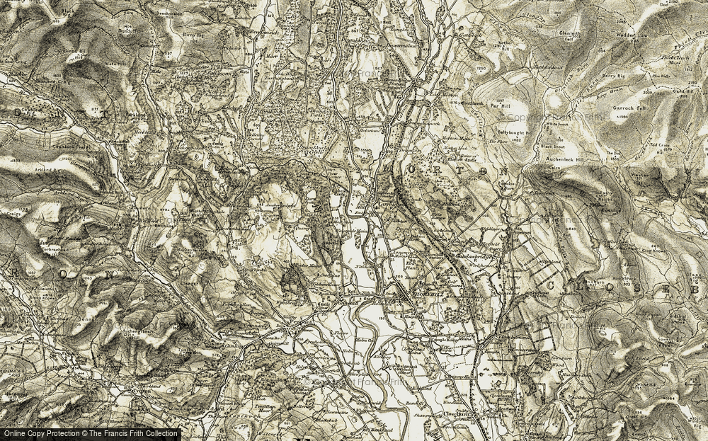 Old Map of Historic Map covering Tibbers in 1904-1905