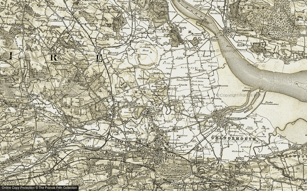 Old Map of Historic Map covering Bensfield in 1904-1907