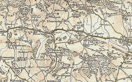 Old map of Carrow Hill in 1899-1900