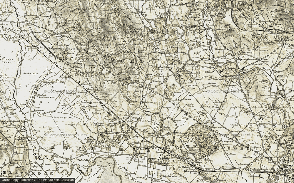 Old Map of Historic Map covering Whitecroft in 1901-1904