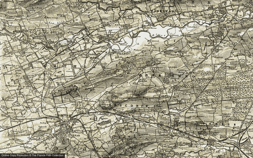 Old Map of Carsegownie, 1907-1908 in 1907-1908