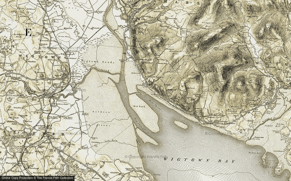 Old Map of Historic Map covering Birks Wood in 1905