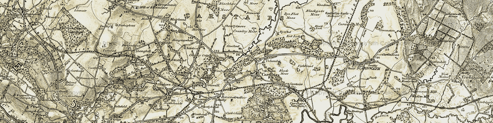 Old map of Windyshields in 1904-1905