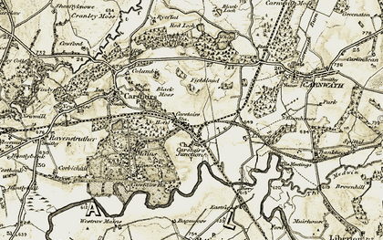 Old map of Carstairs Junction in 1904-1905