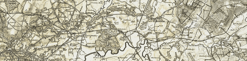 Old map of Carstairs Junction in 1904-1905